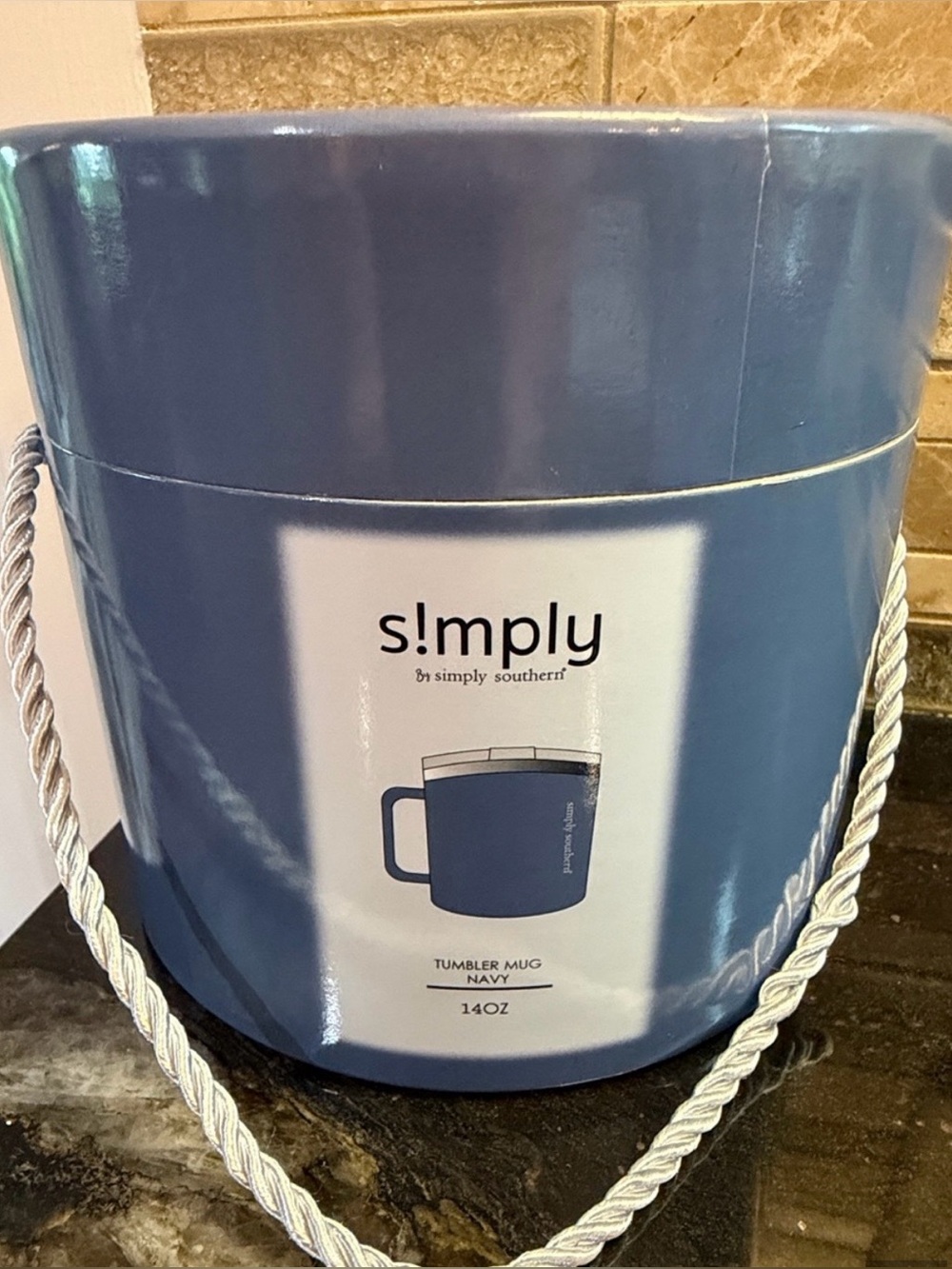Simply Southern Navy 14oz. Hot/Cold Insulated Tumbler Mug with lid NIB - Picture 2 of 4